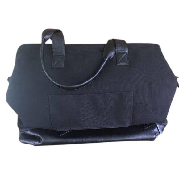 BEIS The Weekender Bag Classic Travel Carry On Poly Canvas Tote 49L Black - Picture 1 of 15